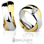 Alianças de casamento em Ouro com brilhante 23.3g 5.0mm